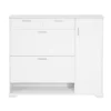 SoBuy hvid skoskab med 1 skuffe 120x26x110cm, moderne FSR104-W
