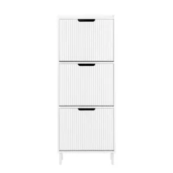 SoBuy hvidt skoskab med 3 døre 19x50.01x130cm, moderne FSR177-H-W