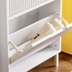 SoBuy hvidt skoskab med 3 døre 19x50.01x130cm, moderne FSR177-H-W