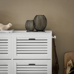 SoBuy hvidt skoskab med 6 døre 30x115.01x111.99cm, moderne FSR145-W