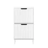 SoBuy hvidt skoskab med 2 døre 19x50.01x89.99cm, moderne FSR177-W