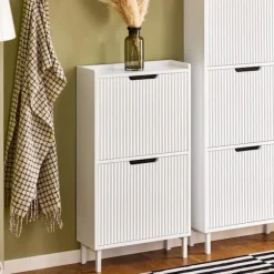 SoBuy hvidt skoskab med 2 døre 19x50.01x89.99cm, moderne FSR177-W