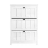 SoBuy hvidt skoskab med 3 døre 30x80.01x111cm, moderne FSR162-W