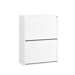 SoBuy hvidt skoskab med 2 døre 26.01x61.01x81cm, moderne FSR165-K-W