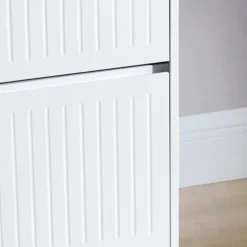 SoBuy hvidt skoskab med 2 døre 26.01x61.01x81cm, moderne FSR165-K-W