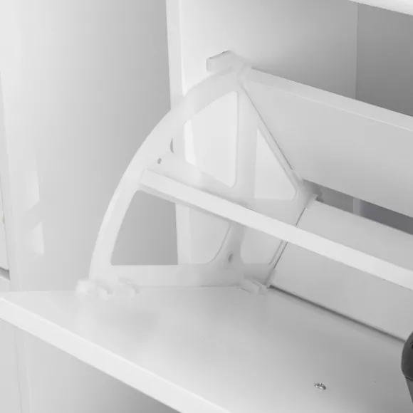SoBuy hvidt skoskab med 2 døre 23.88x54.1x83.06cm, moderne FSR78-W