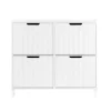 SoBuy hvidt skoskab med 4 døre 19x100x91.01cm, moderne FSR177-L-W