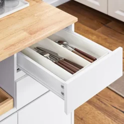 SoBuy Køkkenø konsolbord Køkkenvogn Skænk FKW123-WN