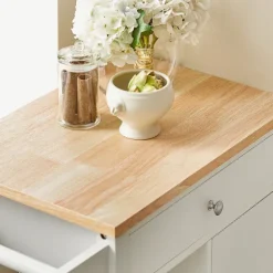 SoBuy Køkkenvogn 1 drawer Hvid 67.5x40x86.5cm, moderne FKW46-WN