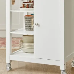 SoBuy Køkkenvogn 1 drawer Hvid 67.5x40x86.5cm, moderne FKW46-WN