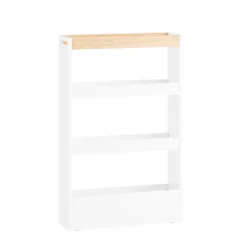 SoBuy Køkkenvogn med 3 hylder i hvid 50x14.5x80cm, moderne NSR12-W