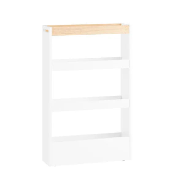 SoBuy Køkkenvogn med 3 hylder i hvid 50x14.5x80cm, moderne NSR12-W