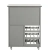 SoBuy Køkkenvogn med 1 skuffe i lysegrå 67x37.5x86.5cm, moderne FKW45-HG