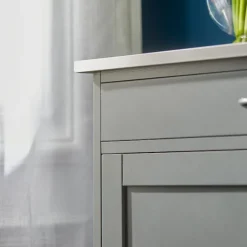 SoBuy Køkkenvogn med 1 skuffe i lysegrå 67x37.5x86.5cm, moderne FKW45-HG