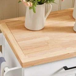 SoBuy Køkkenvogn med 1 skuffe i træ 74x45.6x91cm, moderne FKW119-WN