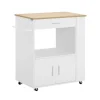 SoBuy Køkkenvogn med 1 skuffe i hvid 75x46x88cm, funktionel FKW113-WN