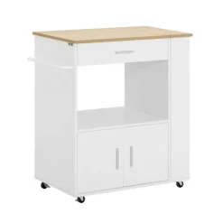 SoBuy Køkkenvogn med 1 skuffe i hvid 75x46x88cm, funktionel FKW113-WN