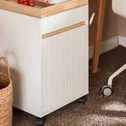 SoBuy Kontormøbel med 1 dør i hvid 40x40x63.5cm, funktionel ASK03-W
