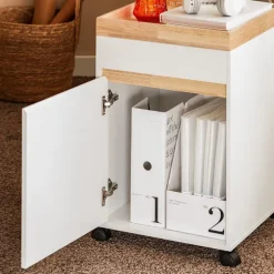 SoBuy Kontormøbel med 1 dør i hvid 40x40x63.5cm, funktionel ASK03-W