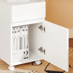 SoBuy Kontormøbel med 1 skuffe i hvid 58x35x59.3cm, moderne ASK05-W