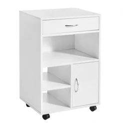 SoBuy Kontormøbel med 1 skuffe i hvid 50x40x75.5cm, moderne FBT106-W