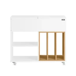 SoBuy Kontormøbel med 1 skuffe i hvid 70x30x61cm, moderne FBT134-W