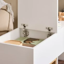 SoBuy Kontormøbel med 1 skuffe i hvid 70x30x61cm, moderne FBT134-W