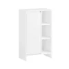 SoBuy Linnedskab med 1 dør i hvid 30x50x86cm, klassisk BZR156-W