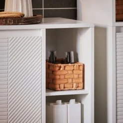 SoBuy Linnedskab med 1 dør i hvid 30x50x86cm, klassisk BZR156-W