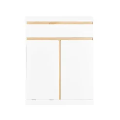 SoBuy Linnedskab med 1 skuffe i hvid 70.5x33x85cm, klassisk BZR79-W