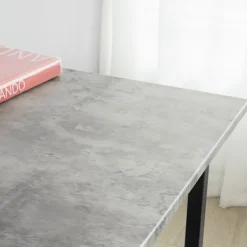 SoBuy lysegrå bord med 2 skamler med pladsbesparende 80x50x87cm, industriel OGT10-HG