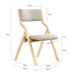 SoBuy lysegrå klapstol med sammenklappeligt og polstret sæde og polstret ryglæn 60x48x78cm FST40-HG