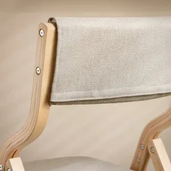 SoBuy lysegrå klapstol med sammenklappeligt og polstret sæde og polstret ryglæn 60x48x78cm FST40-HG