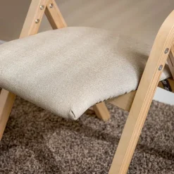 SoBuy lysegrå klapstol med sammenklappeligt og polstret sæde og polstret ryglæn 60x48x78cm FST40-HG