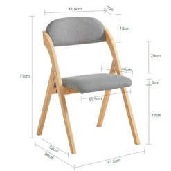 SoBuy lysegrå klapstol med sammenklappelig og pladsbesparende 54x47x81cm, funktionel FST92-N