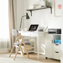 SoBuy lysegrå klapstol med sammenklappelig og pladsbesparende 54x47x81cm, funktionel FST92-N