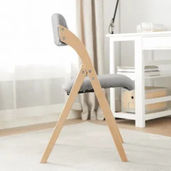 SoBuy lysegrå klapstol med sammenklappelig og pladsbesparende 54x47x81cm, funktionel FST92-N
