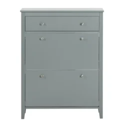 SoBuy lysegrå skoskab med 1 skuffe 24.99x80.01x108cm, moderne FSR89-HG