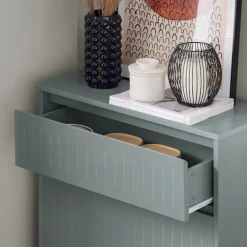 SoBuy lysegrå skoskab med 1 skuffe 26.01x61.01x100cm, funktionel FSR165-HG