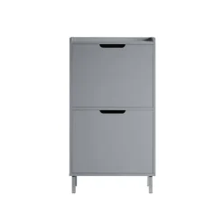 SoBuy lysegrå skoskab med 4 døre 19x50.01x89.99cm, moderne FSR151-HG