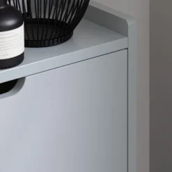 SoBuy lysegrå skoskab med 4 døre 19x50.01x89.99cm, moderne FSR151-HG