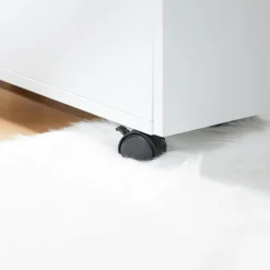 SoBuy Nattbord med 2 skuffer i træ 50x20x61cm, minimalistisk FBT155-WN