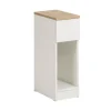 SoBuy Nattbord med 1 skuffe i hvid 20x35x60cm, moderne FBT111-WN