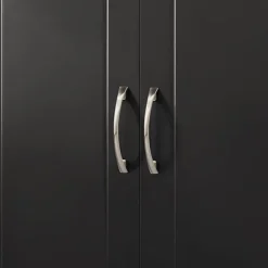 SoBuy Overskab Vægskab Køkkenskab med 3 låger FRG231-L-SCH Black 90*30*60CM