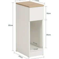 Sobuy Sengebord Natbord Sidebord Endebord Sofabord Telefon Bordlampe Tablefbt111-wn