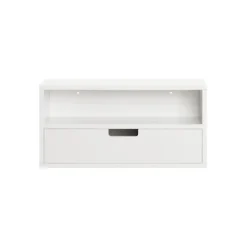 SoBuy Sengehylde med klemme med 1 skuffe i hvid 45x25x22cm, funktionel NKD03-W