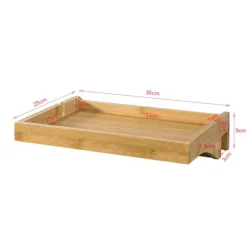 SoBuy Sengehylde med klemme med 1 hylde i træ 36x25x8.5cm, funktionel NKD01-N