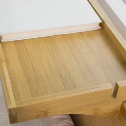 SoBuy Sengehylde med klemme med 1 hylde i træ 36x25x8.5cm, funktionel NKD01-N
