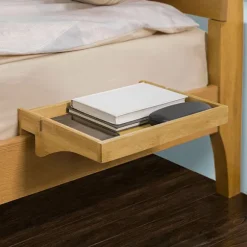 SoBuy Sengehylde med klemme med 1 hylde i træ 36x25x8.5cm, funktionel NKD01-N