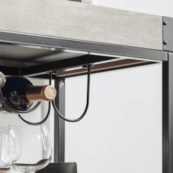 SoBuy Serveringsvogne med bakke Køkkenvogne FKW56-HG Grey